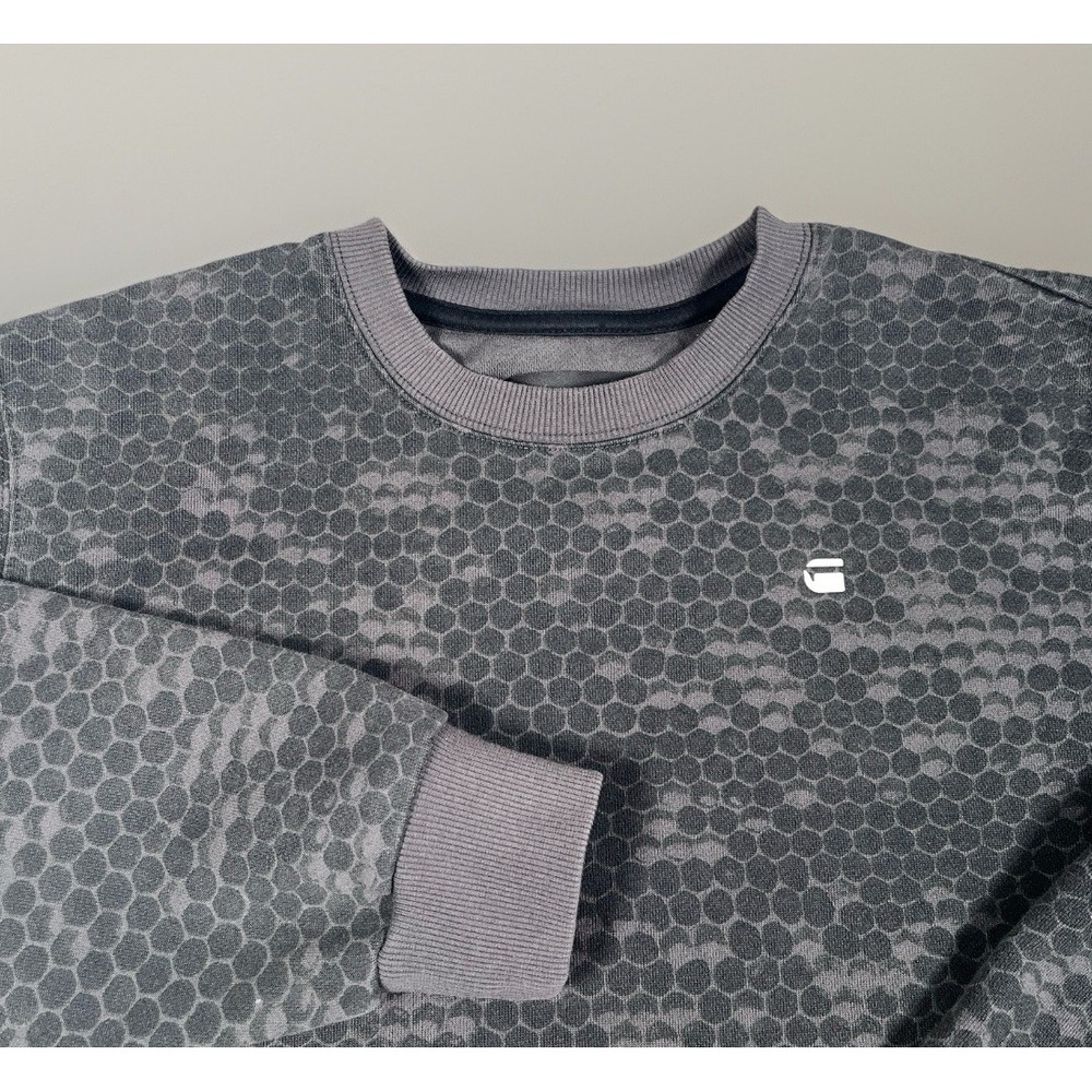 G-Star Raw Premium Core Honeycomb Sweatshirt Men S Long Sleeve Crew‎ Neck-EUC